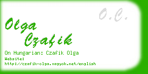 olga czafik business card